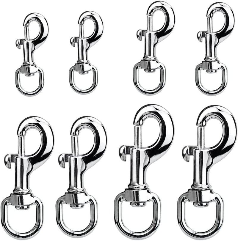 WYSUMMER Trigger Clips Clasp, 8Pcs 4Size Swivel Snap Hooks 360° Swivel Trigger Snap Hooks for Pet Buckle Carabiner Keyring Home Outdoor Camping Picnic Heavy Duty - Image 2